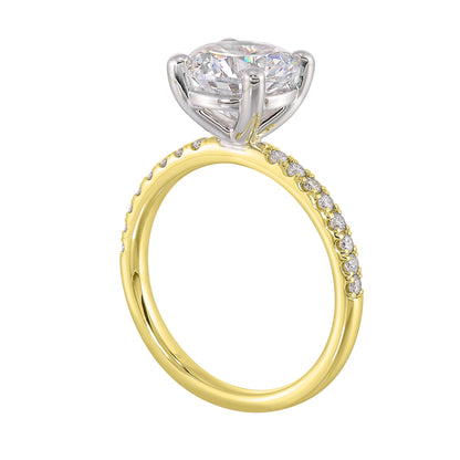 White & Yellow 14K 0.21ct Diamond Engagement Ring