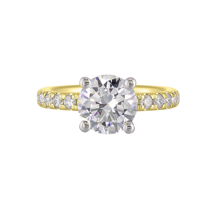 White & Yellow 14K 0.42ct Diamond Engagement Ring
