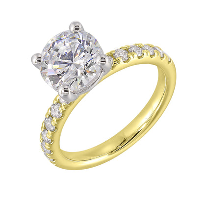 White & Yellow 14K 0.42ct Diamond Engagement Ring