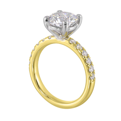 White & Yellow 14K 0.42ct Diamond Engagement Ring