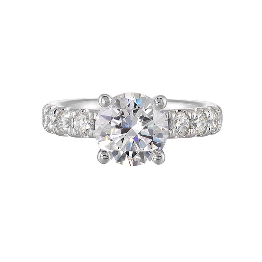 White 14K 0.9ct Diamond Engagement Ring