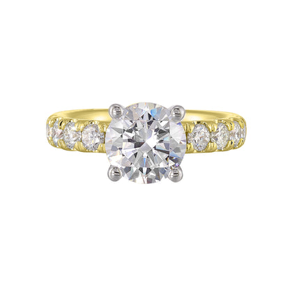 White & Yellow 14K 0.9ct Diamond Engagement Ring