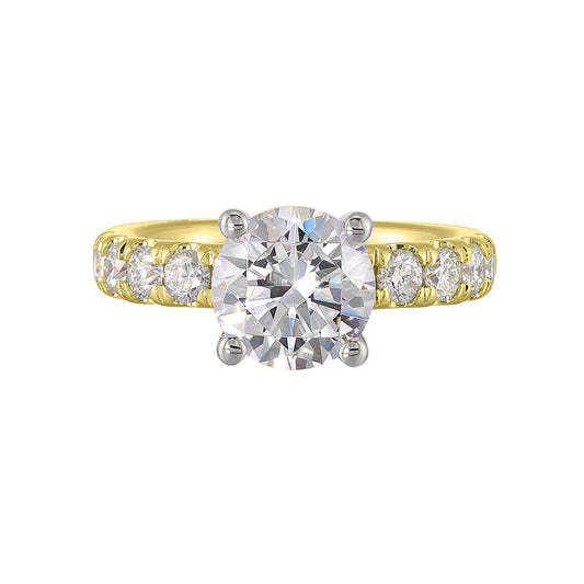 White & Yellow 14K 0.9ct Diamond Engagement Ring