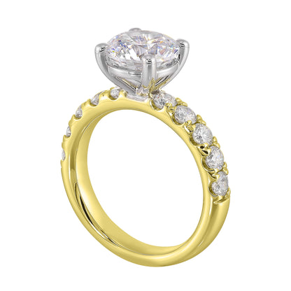 White & Yellow 14K 0.9ct Diamond Engagement Ring