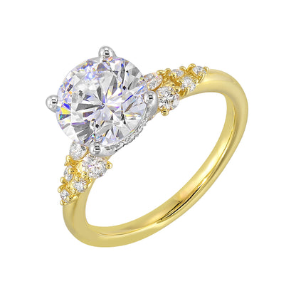 White & Yellow 14K 0.33ct Diamond Engagement Ring