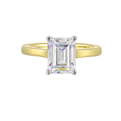 White & Yellow 14K 0.07ct Diamond Engagement Ring