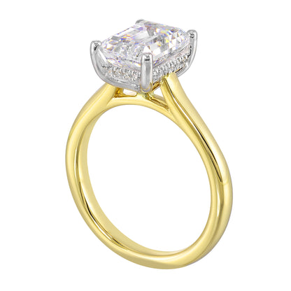 White & Yellow 14K 0.07ct Diamond Engagement Ring