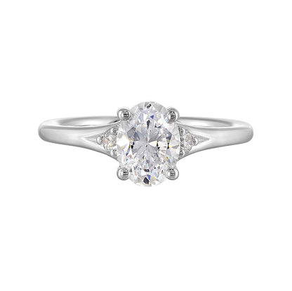 White 14K Gold 0.1ct Diamond Engagement Ring