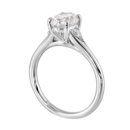 White 14K Gold 0.1ct Diamond Engagement Ring