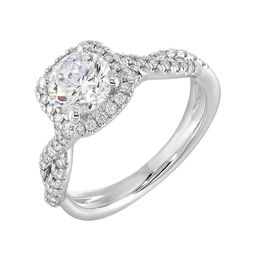 White 14K Gold 0.35ct Diamond Engagement Ring