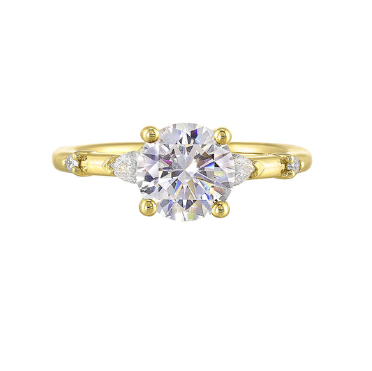 Yellow 14K Gold 0.18ct Diamond Engagement Ring