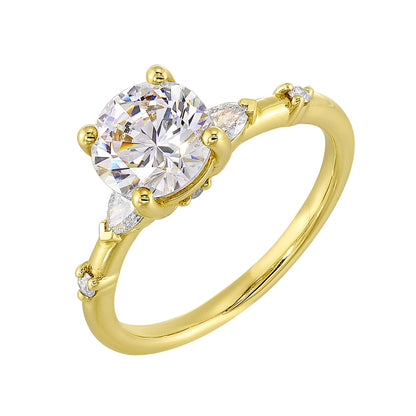 Yellow 14K Gold 0.18ct Diamond Engagement Ring