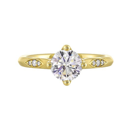 Yellow 14K Gold 0.04ct Diamond Engagement Ring