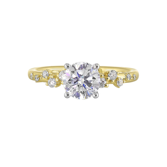 White 14K Gold 0.18ct Diamond Engagement Ring