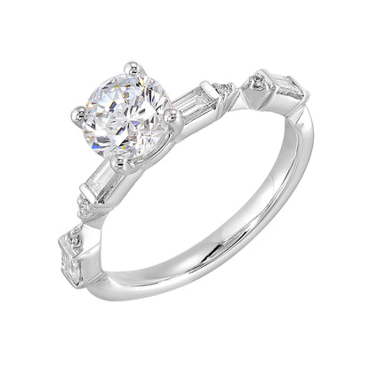 White 14K Gold 0.34ct Diamond Engagement Ring