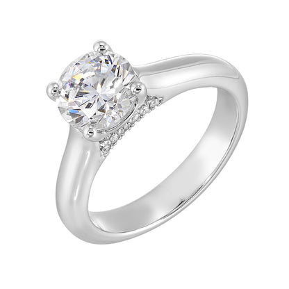 White 14K Gold 0.06ct Diamond Engagement Ring