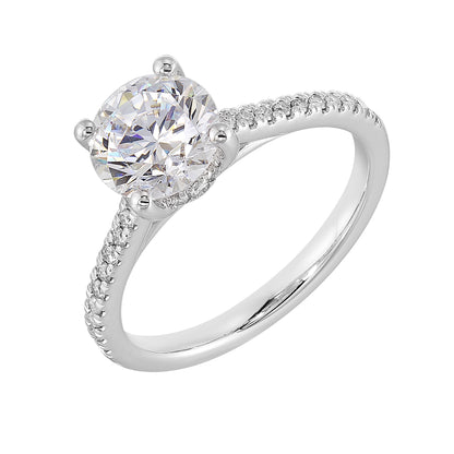 White 14K Gold 0.22ct Diamond Engagement Ring