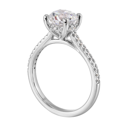 White 14K Gold 0.22ct Diamond Engagement Ring
