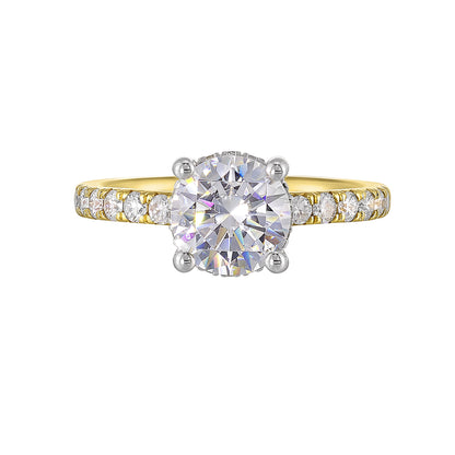 White & Yellow 14K Gold 0.41ct Diamond Engagement Ring