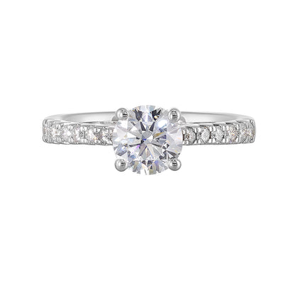 White 14K Gold 0.29ct Diamond Engagement Ring