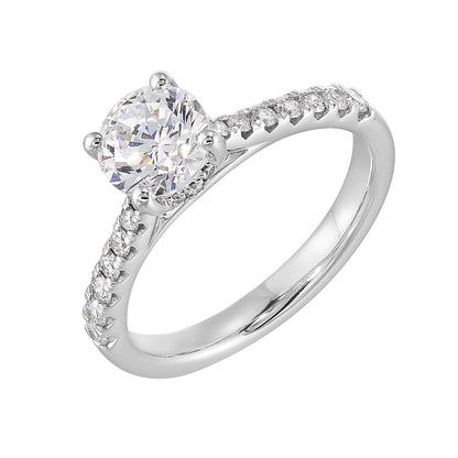 White 14K Gold 0.29ct Diamond Engagement Ring