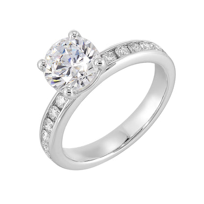 White 14K Gold 0.38ct Diamond Engagement Ring
