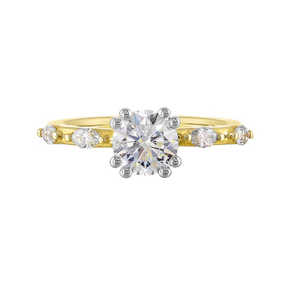 White & Yellow 14K Gold 0.26ct Diamond Diamond Ring