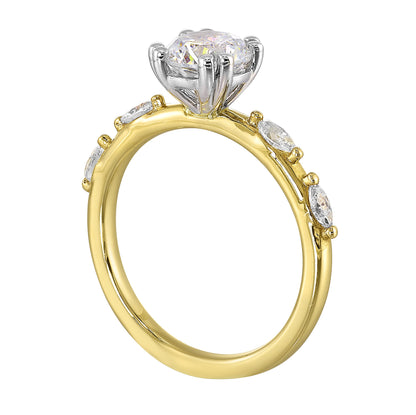 White & Yellow 14K Gold 0.26ct Diamond Diamond Ring