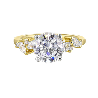 White & Yellow 14K Gold 0.45ct Diamond Diamond Ring