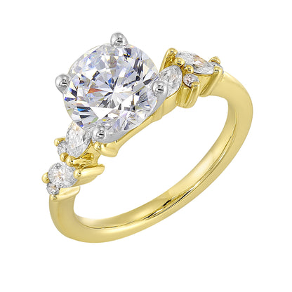 White & Yellow 14K Gold 0.45ct Diamond Diamond Ring