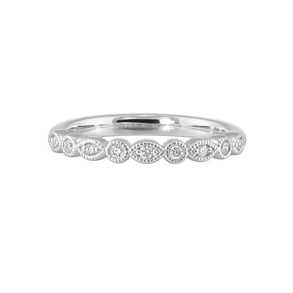 White 14K Gold 0.11ct Diamond Wedding Band