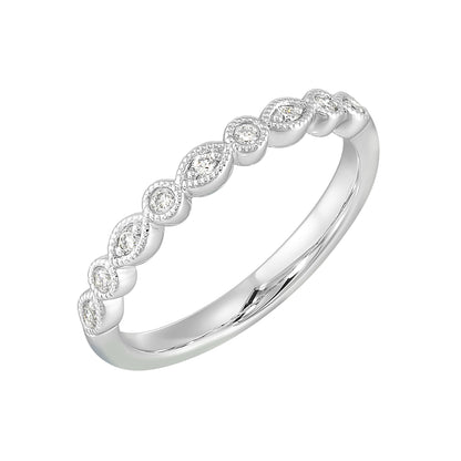 White 14K Gold 0.11ct Diamond Wedding Band