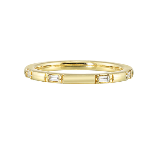 Yellow 14K Gold 0.1ct Diamond Wedding Band