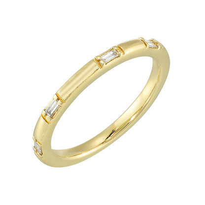 Yellow 14K Gold 0.1ct Diamond Wedding Band