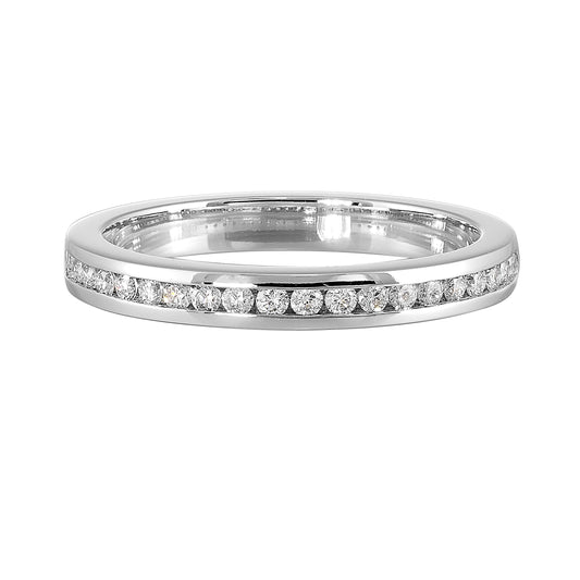 White 14K Gold 0.24ct Diamond Wedding Band