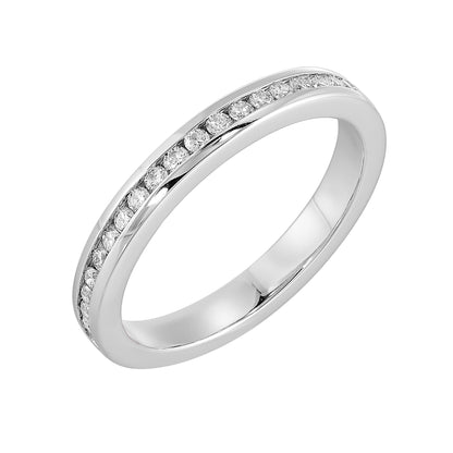 White 14K Gold 0.24ct Diamond Wedding Band