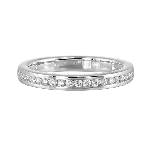 White 14K Gold 0.22ct Diamond Wedding Band