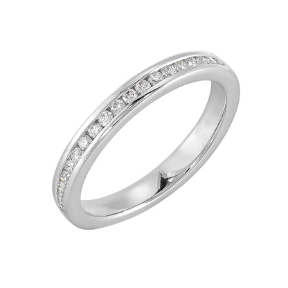 White 14K Gold 0.22ct Diamond Wedding Band