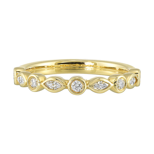 Yellow 14K Gold 0.31ct Diamond Wedding Band