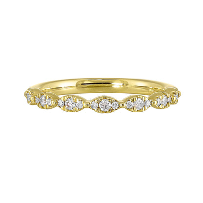 White 14K Gold 0.19ct Diamond Wedding Band