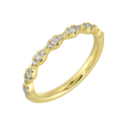 White 14K Gold 0.19ct Diamond Wedding Band