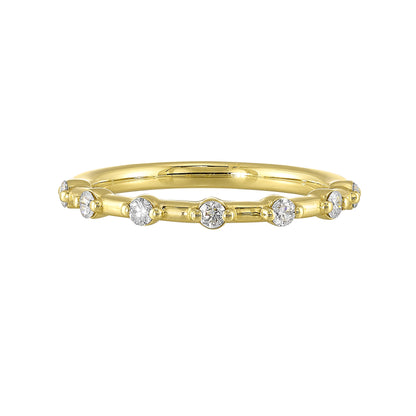 Yellow 14K Gold 0.21ct Diamond Wedding Band