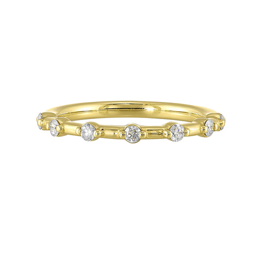 Yellow 14K Gold 0.21ct Diamond Wedding Band