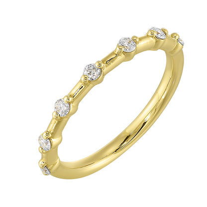 Yellow 14K Gold 0.21ct Diamond Wedding Band