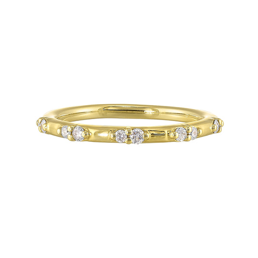 Yellow 14K Gold 0.14ct Diamond Wedding Band