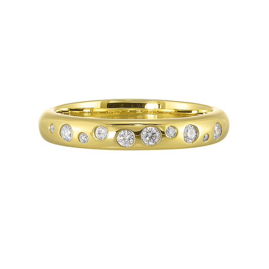 Yellow 14K Gold 0.16ct Diamond Wedding Band