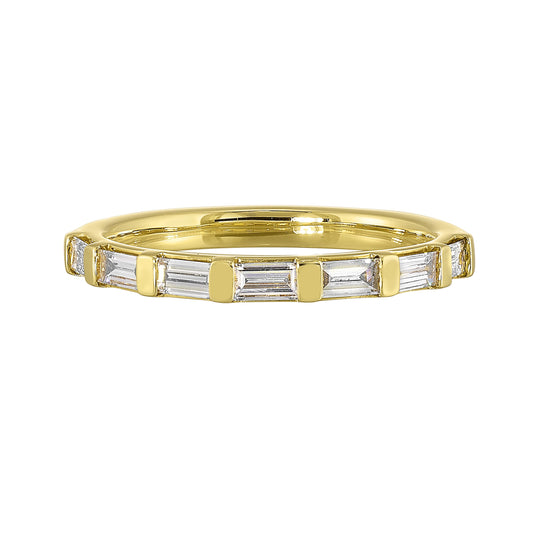 Yellow 14K Gold 0.54ct Diamond Wedding Band