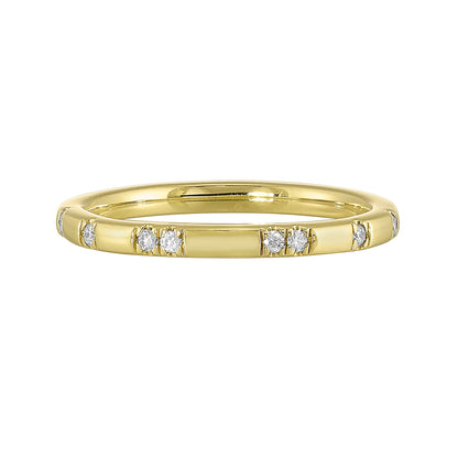 Yellow 14K Gold 0.07ct Diamond Wedding Band