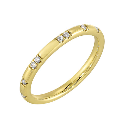 Yellow 14K Gold 0.07ct Diamond Wedding Band
