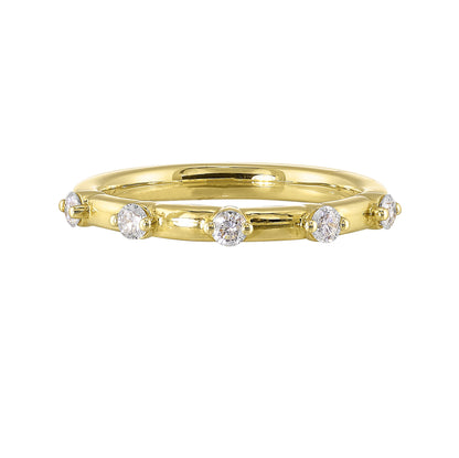 Yellow 14K Gold 0.24ct Diamond Wedding Band